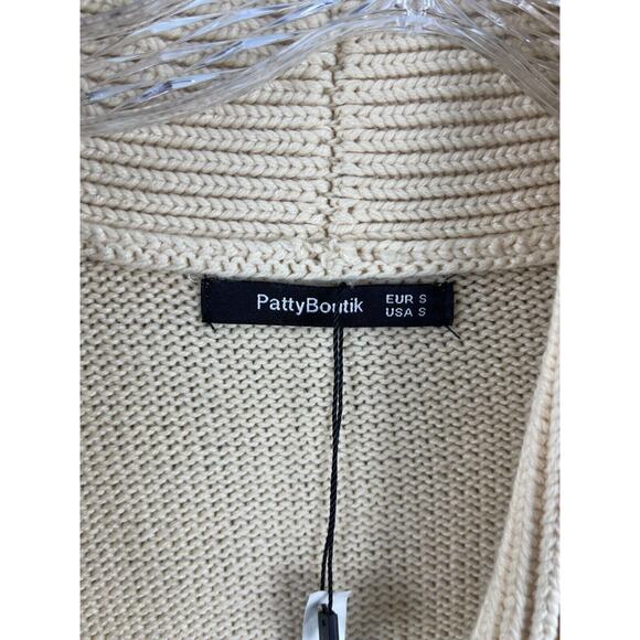 Patty Boutik Cardigan Sweater Womens S Brown‎ 5 Button Pockets New w Defects - Picture 4 of 12